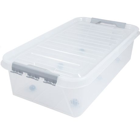 Ящик для хранения подкроватный Комфорт, 72 х 39 х 19 см, 35 л, на колесах, пластик