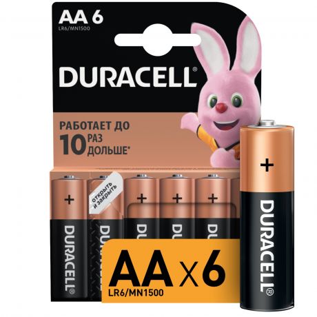 Батарейки щелочные размера AA DURACELL