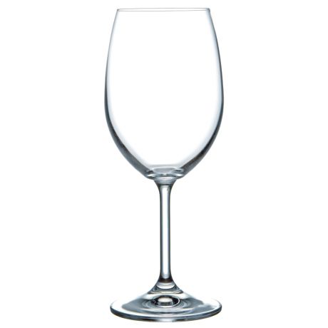 Набор бокалов для вина BOHEMIA Лара 450 мл, 6 шт, гладкое бесцветное стекло, 40415/450
