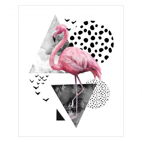 Картина на холсте Фламинго, 50x40 см