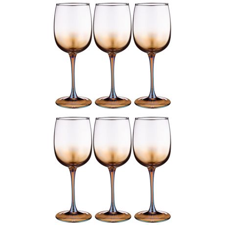 Набор бокалов для вина Карамельный Омбре, 6 шт, 420 мл, стекло