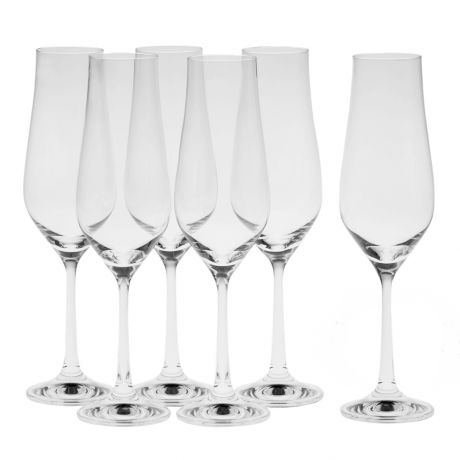 Набор бокалов для шампанского Тулипа, 6 шт, 170 мл, стекло