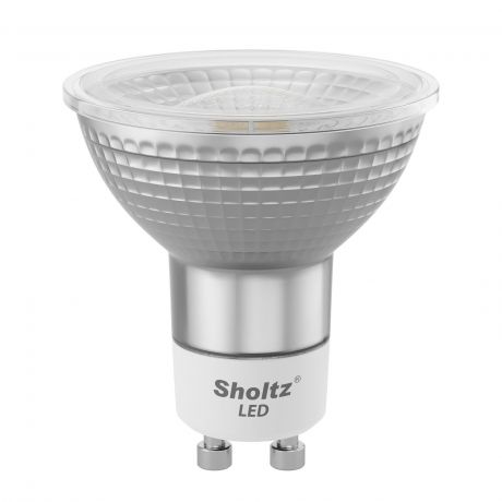 Лампа светодиодная SHOLTZ 6Вт GU10 3000K 220В стекло