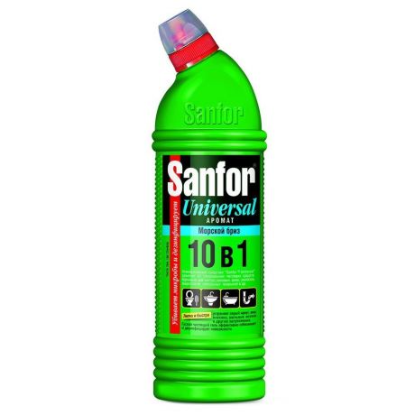 Средство чистящее Sanfor 10 в 1, универсальное, морской бриз, 750 мл