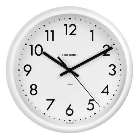 Часы настенные Белые матовые, 24 см