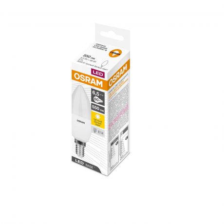 Лампа светодиодная OSRAM Base, 6,5Вт, E14, 3000К