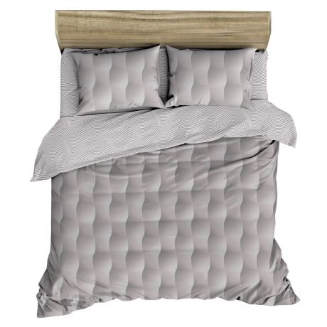 Комплект постельного белья Soft Geometry, 2-сп, нав. 50х70 см, поплин