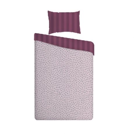 Комплект постельного белья Violet lines and pink dots, 1.5-сп, нав. 50х70 см, бязь