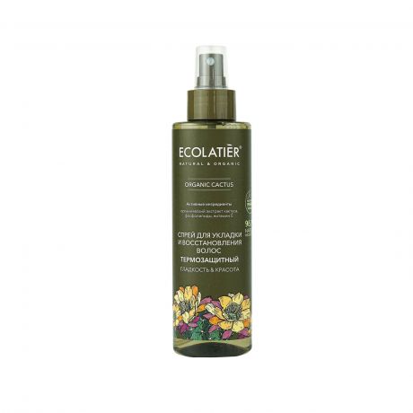 Спрей для волос Ecolatier Green для укладки и восстановления Organic Cactus, 200 мл