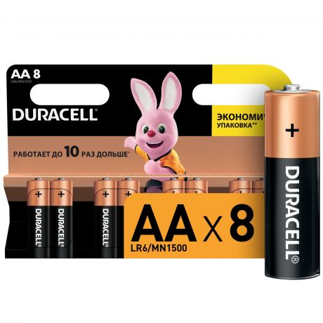 Батарейки щелочные размера AA DURACELL