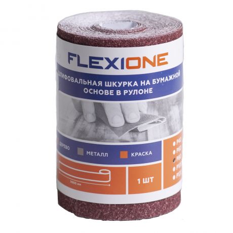 Шкурка шлифовальная FLEXIONE на бумажной основе, рулон, 11,5х500 см, Р80