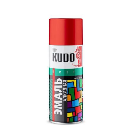Краска-эмаль KUDO 1004 универсальная вишневая, 520мл