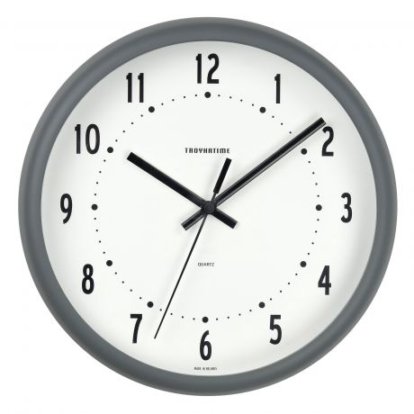 Часы настенные Серые матовые, 24 см