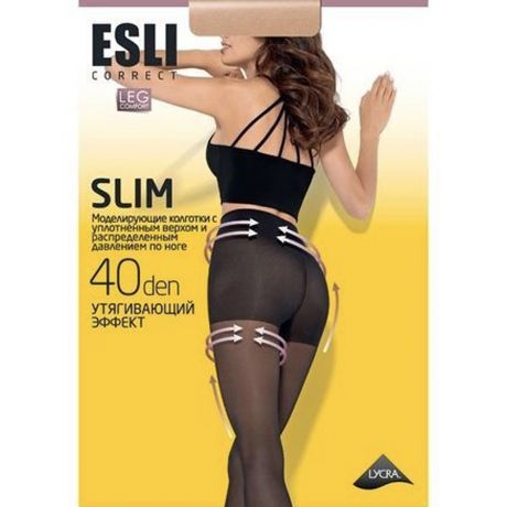 Колготки женские Esli Slim 40, р.2, visone