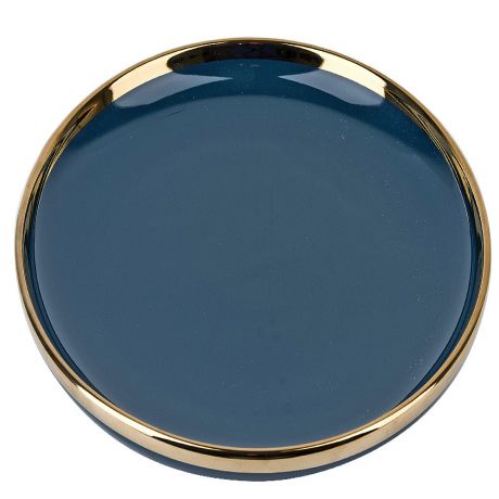 Тарелка обеденная Royal line Midnight Blue, 25.5 см, фарфор