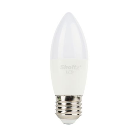 Лампа светодиодная SHOLTZ свеча 9Вт E27 4200К 220В пластик