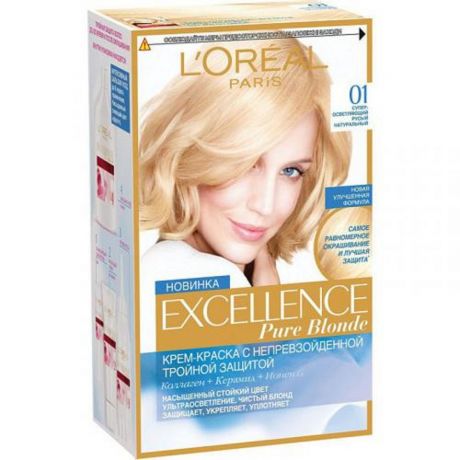 Краска для волос Loreal Excellence, 01, Суперосветленный русый натуральный