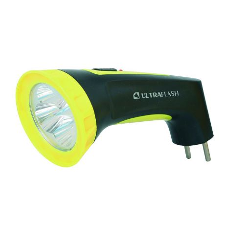 Фонарь аккумуляторный ULTRAFLASH, 4LED, выдвижная вилка