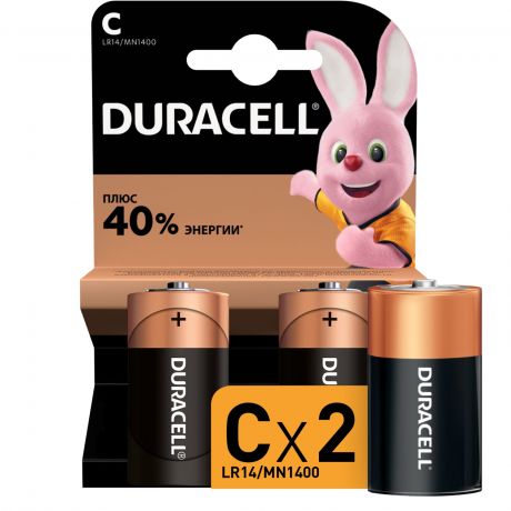 Батарейки щелочные размера C DURACELL