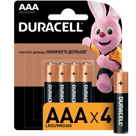 Батарейки щелочные размера AAA DURACELL