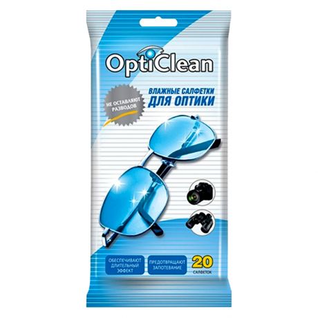 Набор салфеток Opti Clean для оптики, влажные, 20 шт