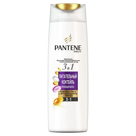 Шампунь для волос Pantene 3 в 1 Питательный Коктейль, 360 мл