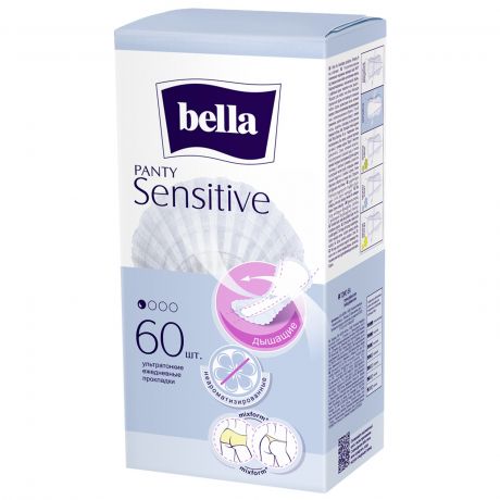 Прокладки гигиенические BELLA Panty sensitive,ежедневные, 50+10шт.