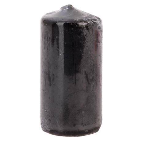Свеча-столбик, 5х10 см, черный
