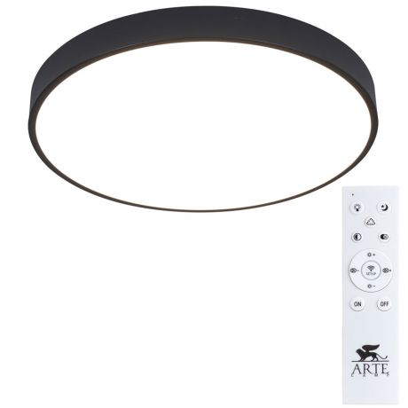Светильник потолочный ARTE LAMP ARENA, LED, 70 Вт, 50см, 2700-4500K, черный, пульт