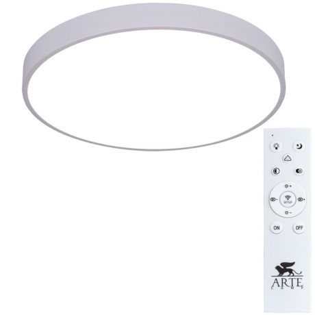 Светильник потолочный ARTE LAMP ARENA, LED, 70 Вт, 50см, 2700-4500K, белый, пульт