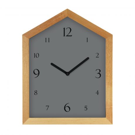 Часы настенные Домик серый, 25,5х32 см