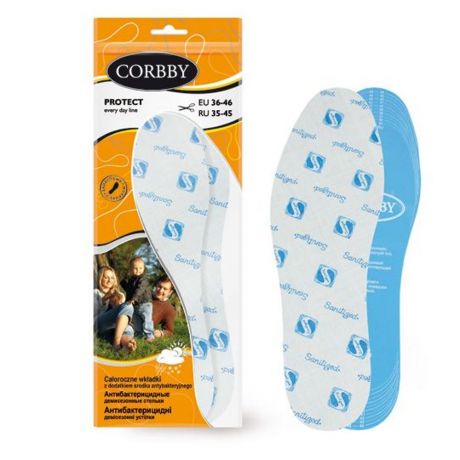 Стельки д/обуви CORBBY Protect, антисептические