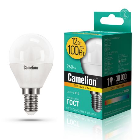 Лампа светодиодная Camelion Шар LED12-G45/830