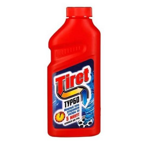 Средство чистящее Tiret Turbo для чистки труб, гель, 500 мл