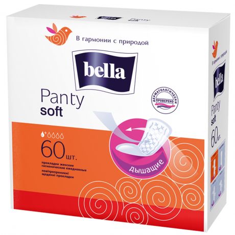 Прокладки гигиенические BELLA Panty Soft, ежедневные, 60шт.