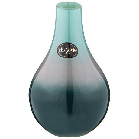 Ваза Eva agate, размер: h21см, бутыль, зеленый, стекло