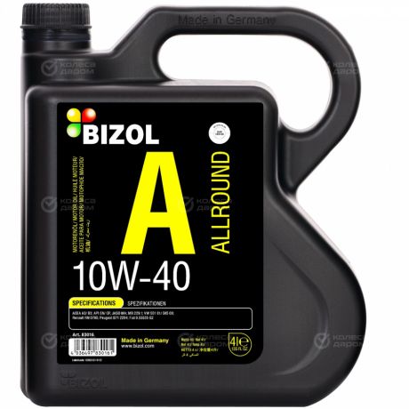 Bizol Моторное масло Bizol Allround 10W-40, 4 л