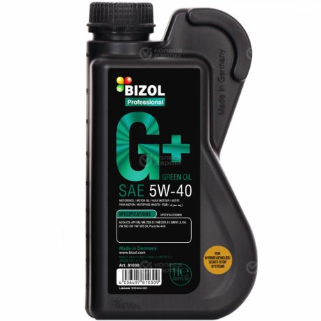 Bizol Моторное масло Bizol Green Oil+ 5W-40, 1 л