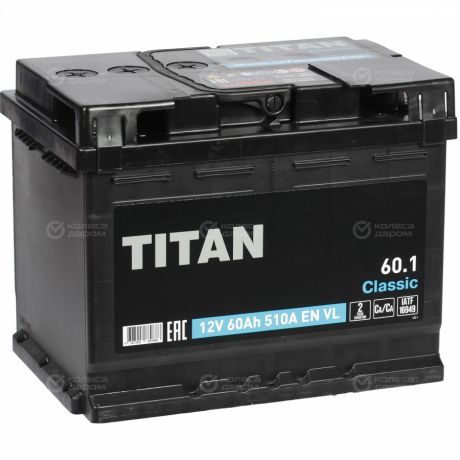Titan Автомобильный аккумулятор Titan 60 Ач прямая полярность L2