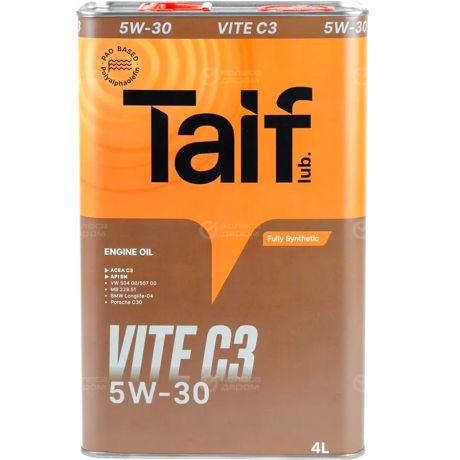 Taif Моторное масло Taif VITE C3 5W-30, 4 л