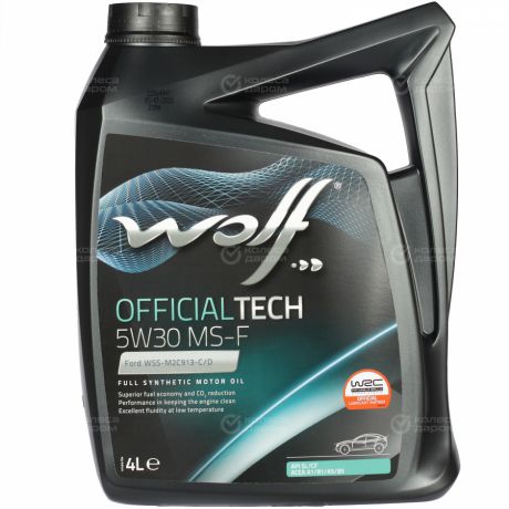 WOLF Масло моторное WOLF OFFICIALTECH MS-F 5W-30 4л