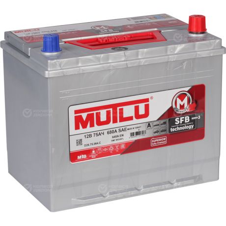 Mutlu Автомобильный аккумулятор Mutlu 75 Ач обратная полярность D26L