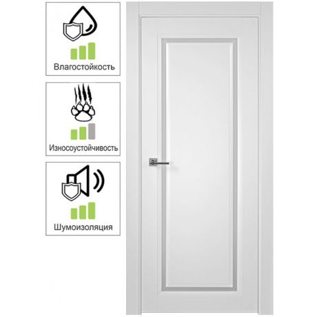 Дверь межкомнатная глухая Аурум 1 90x200 см, эмаль, цвет белый, с фурнитурой