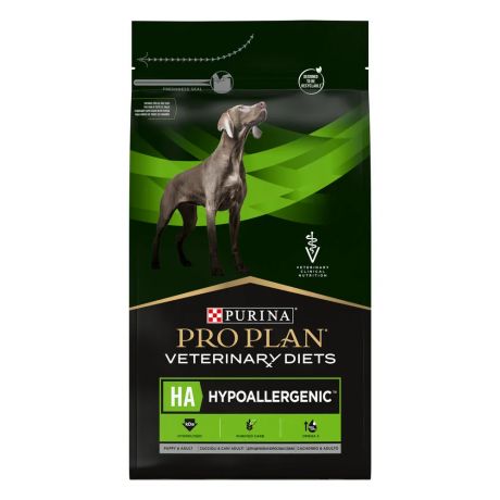 Purina Veterinary Diets HA Hypoallergenic сухой корм для взрослых собак для снижения пищевой непереносимости ингредиентов и питательных веществ, 3 кг