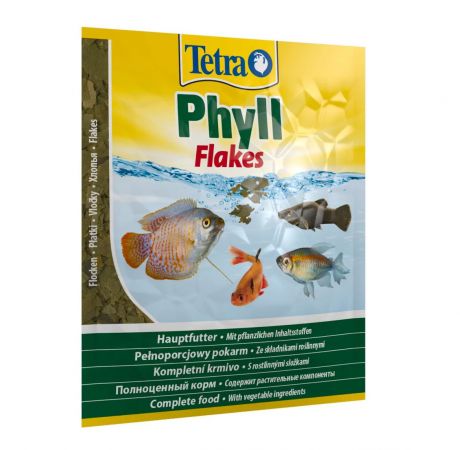Tetra Phyll корм для рыб растительные хлопья, 12 г