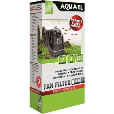 Aquael FAN-MICRO plus 4Вт Помпа-фильтр для аквариума 3-30л/250 л/ч