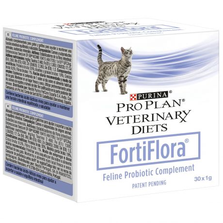 Purina Veterinary Diets FortiFlora пищевая добавка для взрослых кошек для поддержания баланса микрофлоры, 1 г