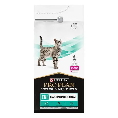 Purina Veterinary Diets EN ST/OX Gastrointestinal сухой корм для котят и взрослых кошек для снижения проявлений кишечных расстройств, 1,5 кг