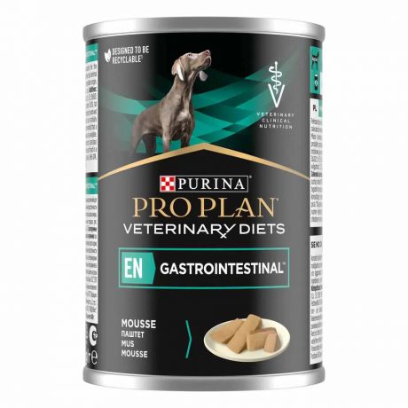 Purina Veterinary Diets EN Gastrointestinal влажный корм для взрослых собак при расстройствах пищеварения и экзокринной недостаточности поджелудочной железы, паштет, 400 г