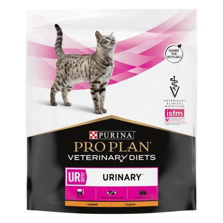 Purina Veterinary Diets UR ST/OX Urinary сухой корм для взрослых кошек для взрослых кошек при болезни нижних отделов мочевыводящих путей, с курицей, 350 г